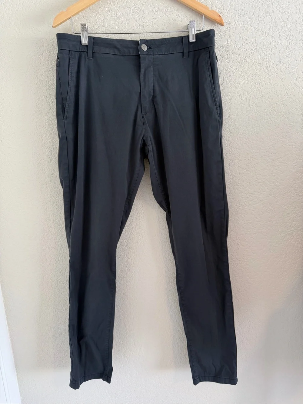 Birddogs Chino Pants Charcoal Gray Men's 34x34 Zip Pockets